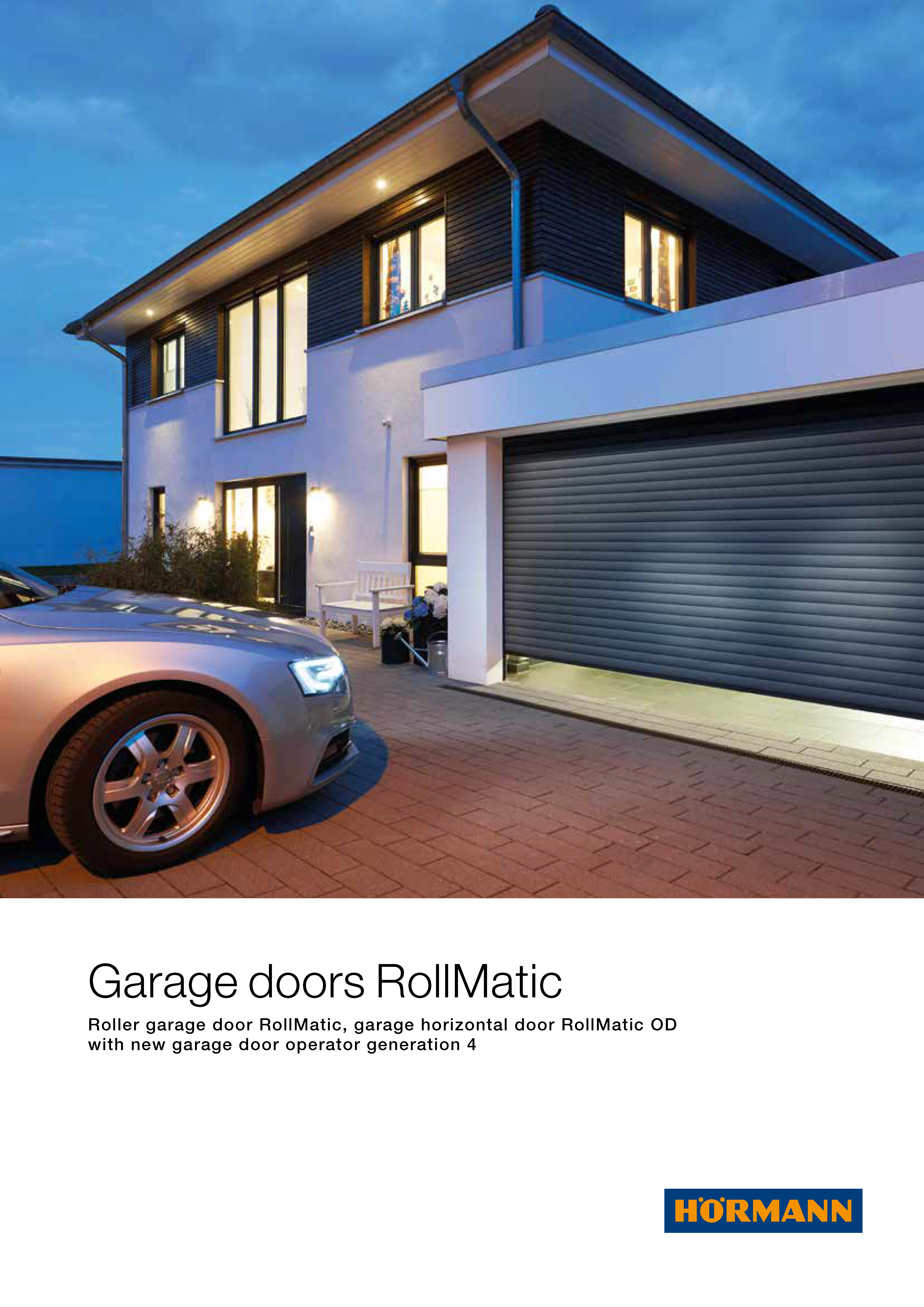 Roller garage door RollMatic, garage horizontal door RollMatic OD with new garage door operator generation 4